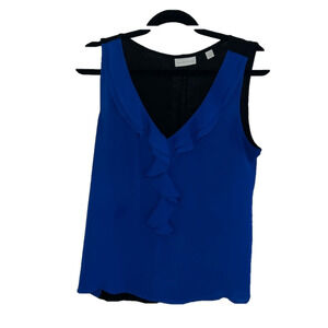 3 for $30 Royal Blue v-neck blouse medium Business Casual ruffles